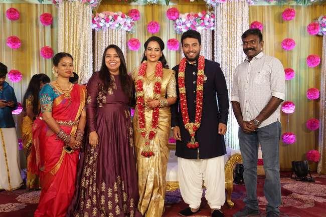 Actress Suja Varunee weds Actor Sivakumar Wedding Reception Stills